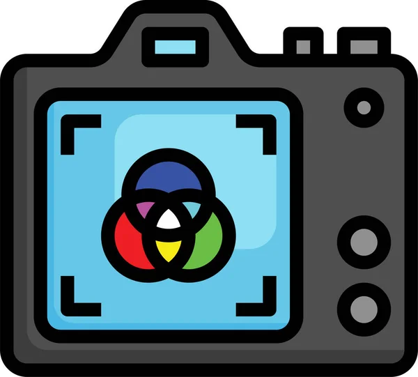 Fotografering Digitalkamera Ikon — Stock vektor