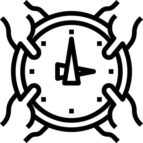 Reloj Cogwheel Icono Gestión — Vector de stock