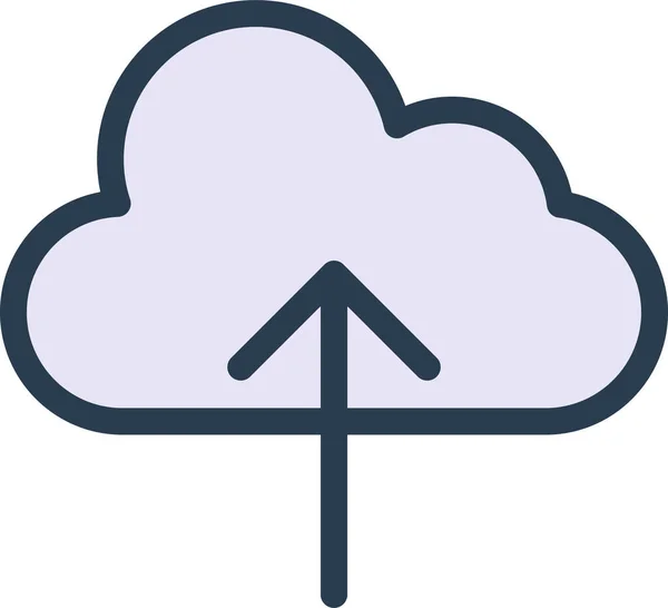 Εικονίδιο Εξυπηρετητή Βάσης Δεδομένων Cloud Στυλ Πλήρους Περιγράμματος — Διανυσματικό Αρχείο