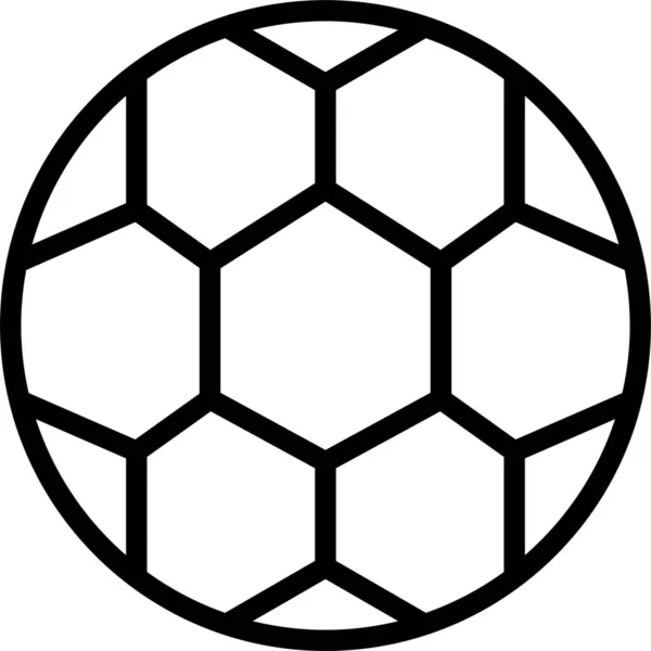 Футбольний Іграшки Значок Контурному Стилі — стоковий вектор