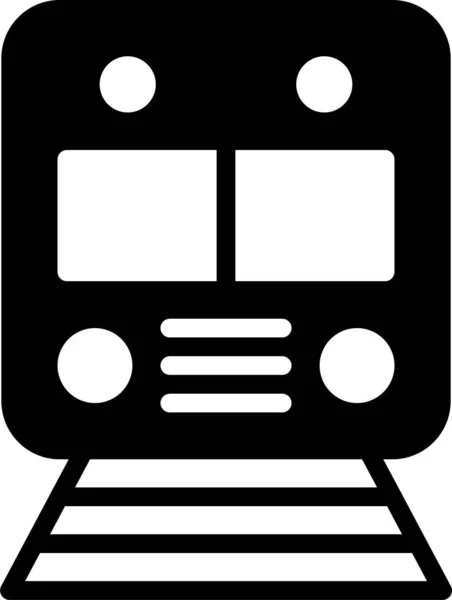 Icône Métro Gare Dans Style Solide — Image vectorielle