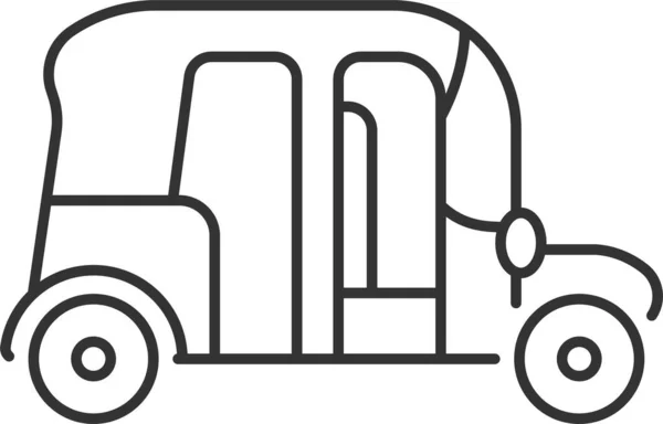 Rickshaw Auto Taxi Icon — Stock Vector