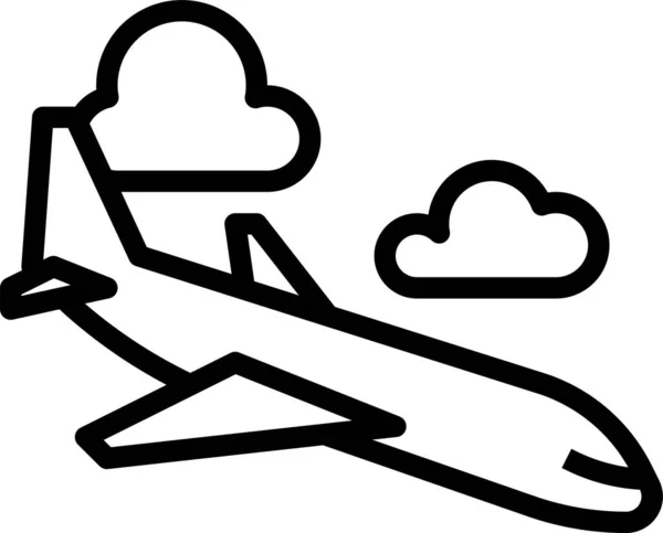 Icône Aéroport Voyage Terrestre — Image vectorielle