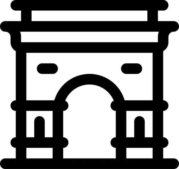 India Gate Landmark Icon — стоковий вектор