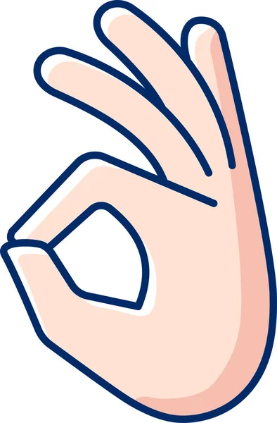 Κανένα Πρόβλημα Εντάξει Εικονίδιο Χειρονομία Χέρι — Διανυσματικό Αρχείο