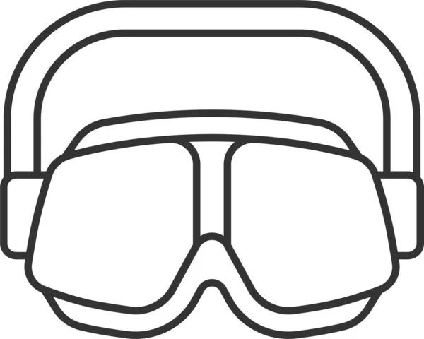 Szemüveg Felszerelés Búvárkodás Ikon — Stock Vector