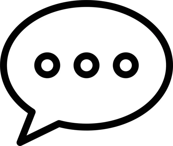 Bubbe Chat Icono Conversación Estilo Esquema — Vector de stock