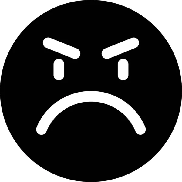 Upset Angry Annoyed Icon — Stock Vector