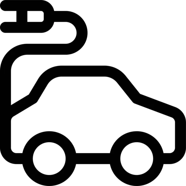 Coche Eléctrico Icono Inteligente — Vector de stock