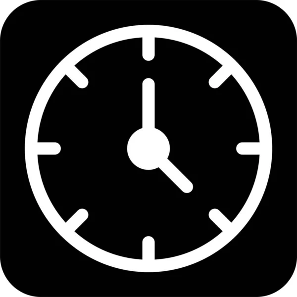 Reloj Despertador Icono Programación Estilo Sólido — Archivo Imágenes Vectoriales