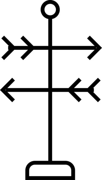 箭头方向图标 轮廓样式 — 图库矢量图片
