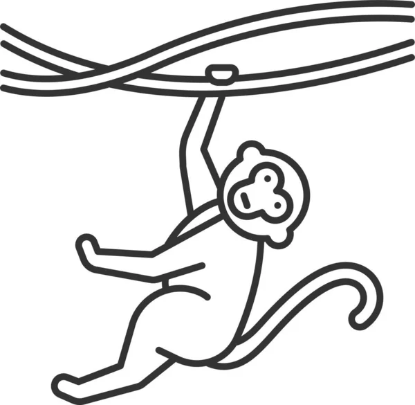 Animal Exotic Hanging Icon — 图库矢量图片