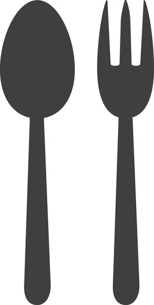 Cutlery Fork Prong Icon Solid Style — Stock Vector