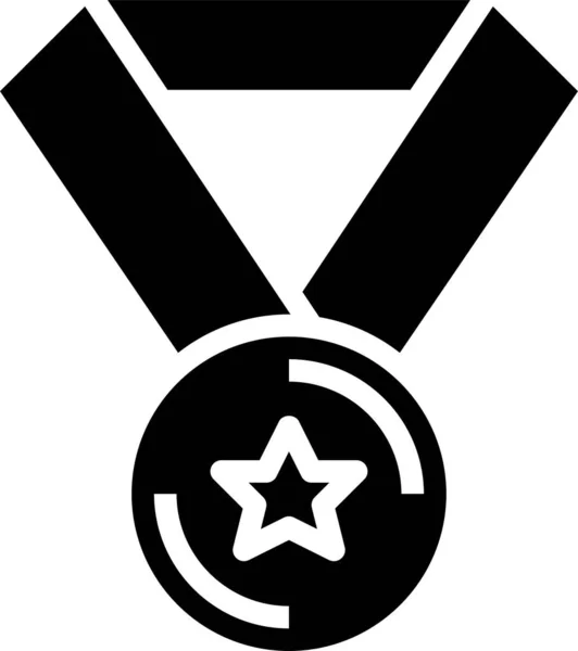Award Champion Coin Icon Football Soccer Category — Stock Vector