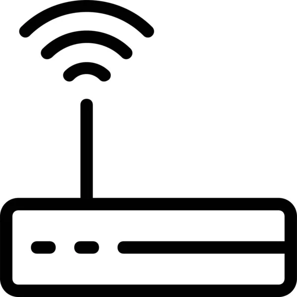 Ηλεκτρονικό Εικονίδιο Συσκευής Σύνδεσης Στυλ Περιγράμματος — Διανυσματικό Αρχείο