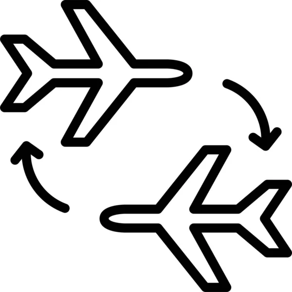 Flight Transit Airport Icon — Stock Vector