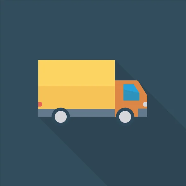 Іконка Автомобільного Вантажного Транспорту Довготілому Стилі — стоковий вектор