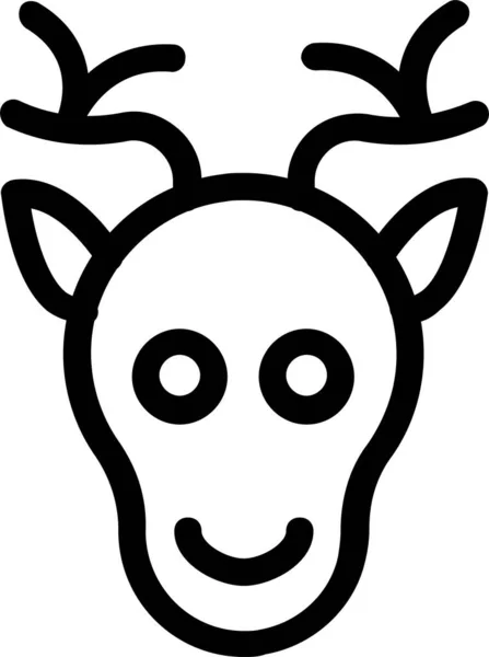 Animal Bull Cow Icon Outline Style — Stock Vector