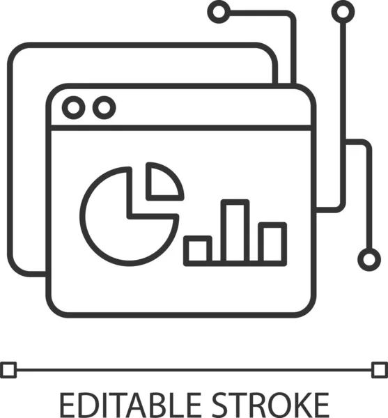 Ícone Gerenciamento Analítico Cibersegurança —  Vetores de Stock