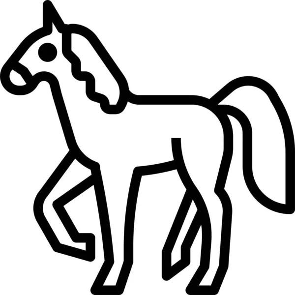 Ikona Zvířecího Koně — Stockový vektor