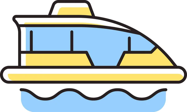 Båt Sightseeing Färja Ikon — Stock vektor