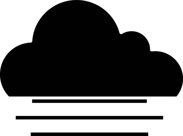 Nube Niebla Niebla Icono Estilo Sólido — Archivo Imágenes Vectoriales