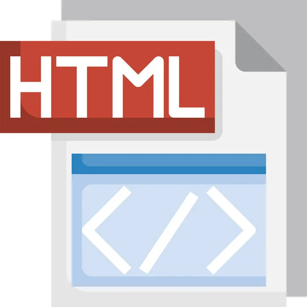 Icône Dossier Fichier Html — Image vectorielle