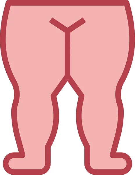 Beine Fett Bdy Symbol — Stockvektor