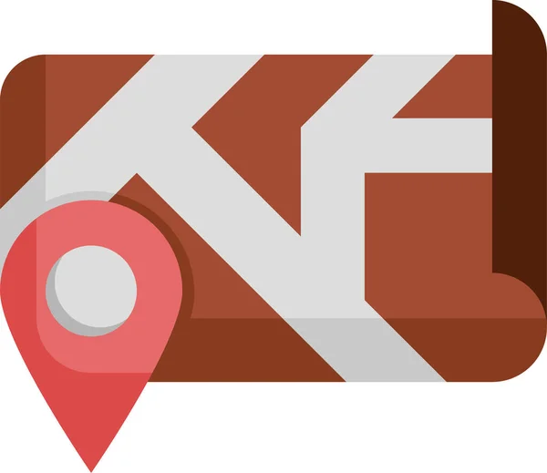 Carte Navigation Icône Localisation — Image vectorielle