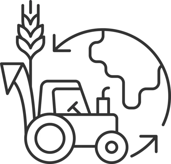 Sustentabilidade Ambiental Ícone Agricultura — Vetor de Stock