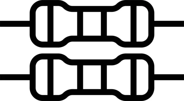 轮廓式的组合式计算机电子图标 — 图库矢量图片