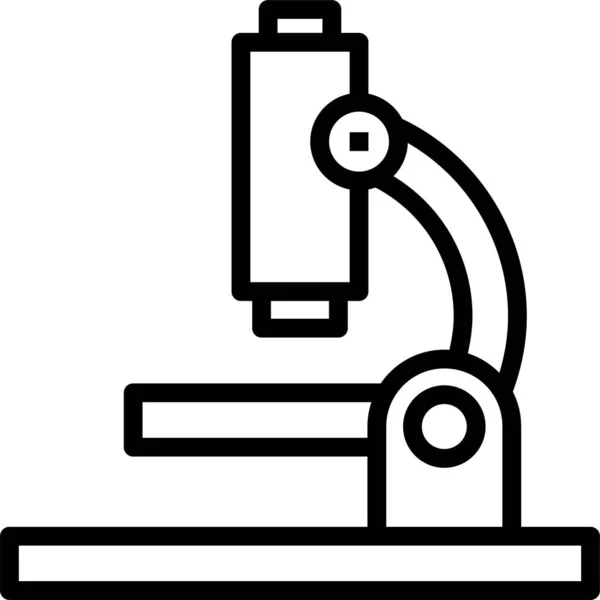 Laboratorium Mikroskop Forskning Ikon Kontur Stil — Stock vektor
