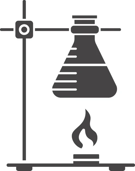 Значок Хімічного Агента Киплячої Печі Твердому Стилі — стоковий вектор