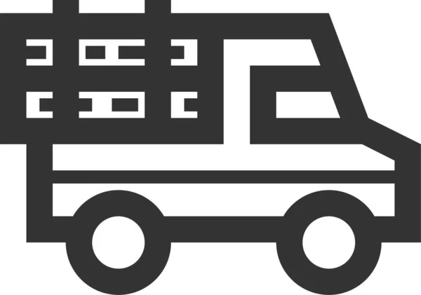 Log Lumberjack Truck Icon Outline Style — 图库矢量图片