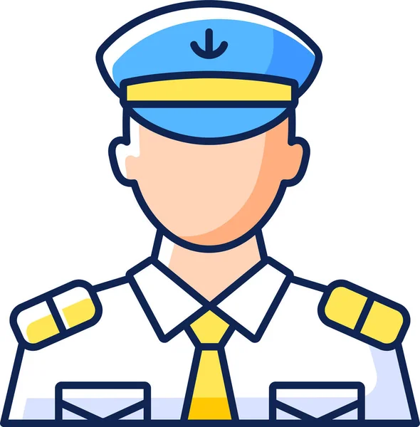 Staff Avatar Officer Icon — Stock Vector