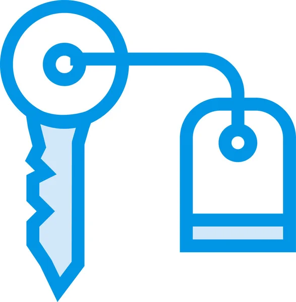 Extension Key Protection Icon Ausgefüllten Outline Stil — Stockvektor