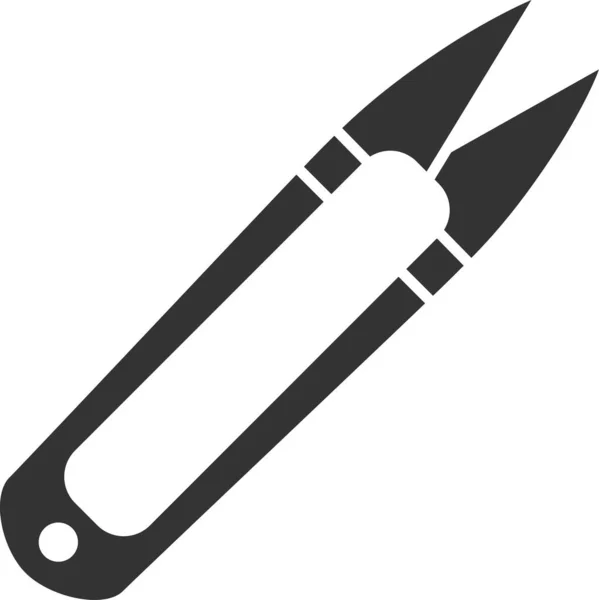 Střihače Nůžky Ikona Pevném Stylu — Stockový vektor