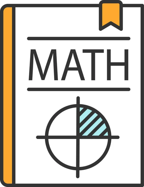 Иконка Математики Стиле Заполненного Плана — стоковый вектор