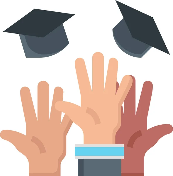 Icona Congratulazione Dell Istruzione Superiore — Vettoriale Stock