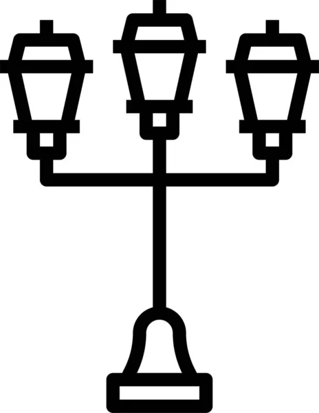 街路灯の広告アイコン — ストックベクタ