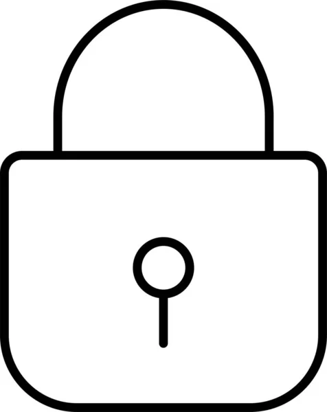 Lock Password Safe Icon Outline Style — Stock Vector