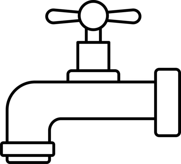 Wasserhahn Null Wasserhahn Symbol Der Kategorie Familie Haus — Stockvektor