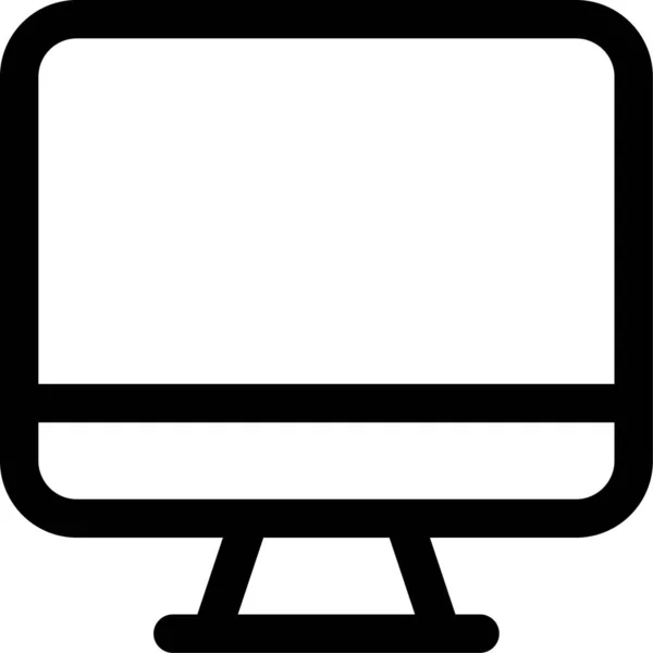 Számítógép Asztali Eszköz Ikonja Elektronikus Eszközök Kategóriájában — Stock Vector