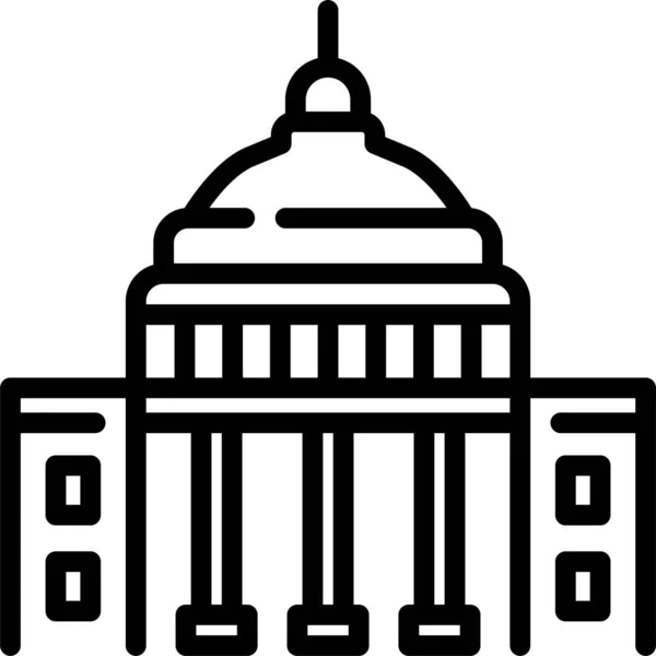 Parlamento Ícone Arquitetura Governo —  Vetores de Stock