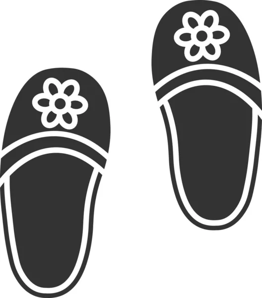 Aksesuar Parmak Arası Terlik Ayakkabı Giyimi Simgesi — Stok Vektör