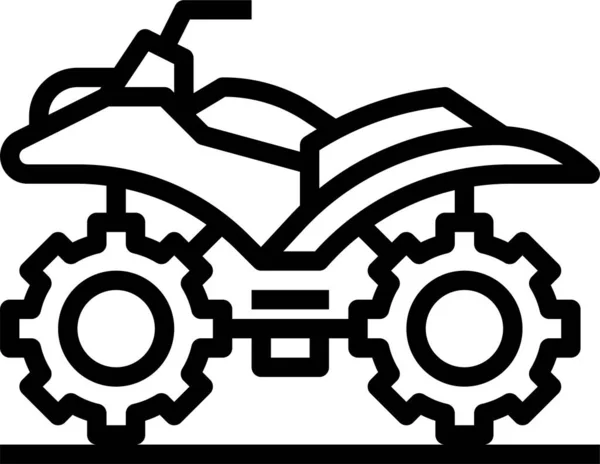 Atv Coche Icono Del Coche Estilo Del Esquema — Archivo Imágenes Vectoriales