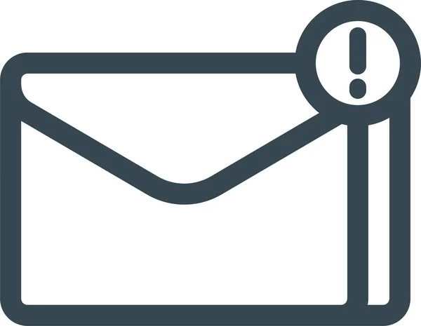 Email Ícone Correio Importante Estilo Esboço — Vetor de Stock