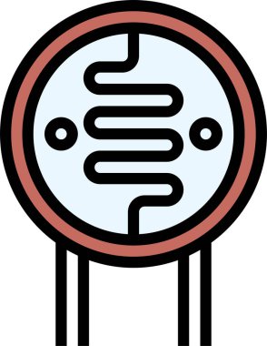 component computer electronics icon in filled-outline style clipart