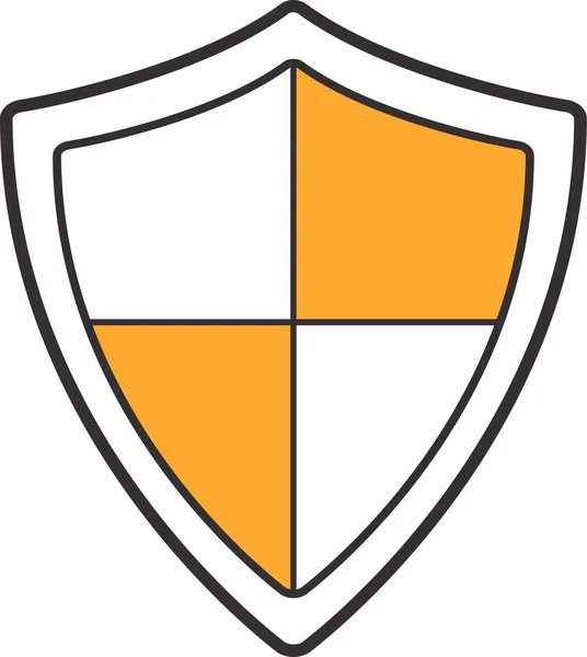 Defensa Defensa Icono Protección Estilo Contorno Lleno — Vector de stock