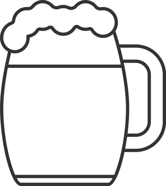 Alcohol Ale Bar Icon Στυλ Περίγραμμα — Διανυσματικό Αρχείο